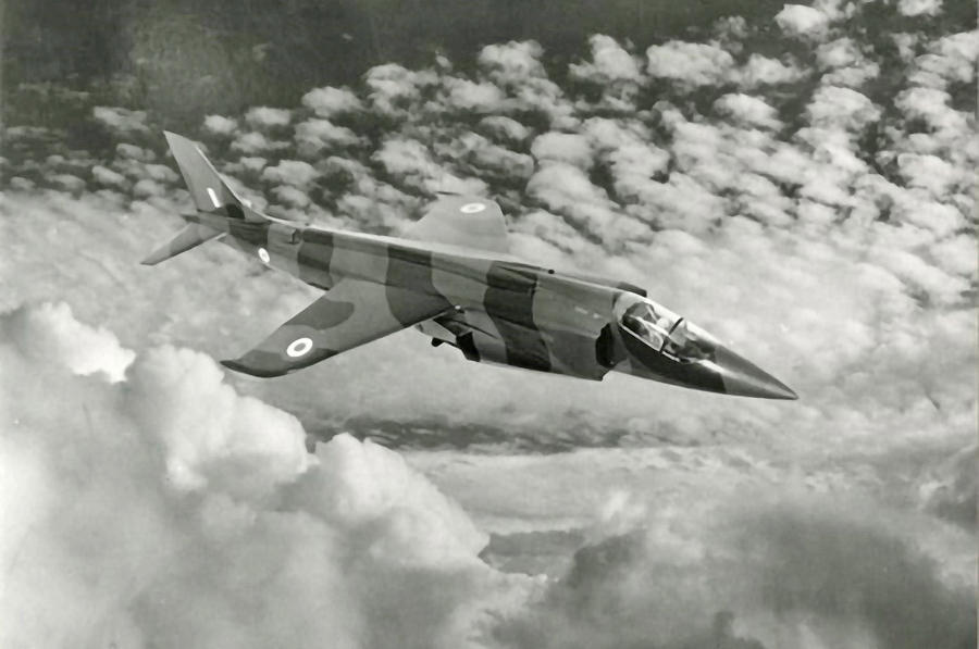 1: Hawker Siddeley P.1154 10: British Aerospace P.125, 9: British Aerospace P.1214-3, 8: Saunders-Roe SR.A/1 (1947), 7: Saunders-Roe SR.53, 6: Martin-Baker MB3, 5: Fairey Delta 3, 4: Hawker P.1103/P.1121 (never flown), 3: Martin-Baker MB5 (1942), 2: Miles M.20 (1940), 1: Hawker Siddeley P.1154