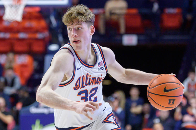   1. Dallas Mavericks: Cooper Flagg (Duke) ,   2. San Antonio Spurs: Dylan Harper (Rutgers) ,   3. Philadelphia 76ers: VJ Edgecombe (Baylor) ,   4. Charlotte Hornets: Tre Johnson (Texas) ,   5. Utah Jazz: Kon Knueppel (Duke) ,   6. Washington Wizards: Ace Bailey (Rutgers) ,   7. New Orleans Pelicans: Khaman Maluach (Duke) ,   8. Brooklyn Nets: Jeremiah Fears (Oklahoma) ,   9. Toronto Raptors: Egor Demin (BYU) ,   10. Houston Rockets: Noa Essengue (Ratiopharm Ulm) ,   11. Portland Trail Blazers: Kasparas Jakucionis (Illinois) ,   12. Chicago Bulls: Derik Queen (Maryland) ,   13. Atlanta Hawks: Carter Bryant (Arizona) ,   14. San Antonio Spurs: Collin Murray-Boyles (South Carolina) 