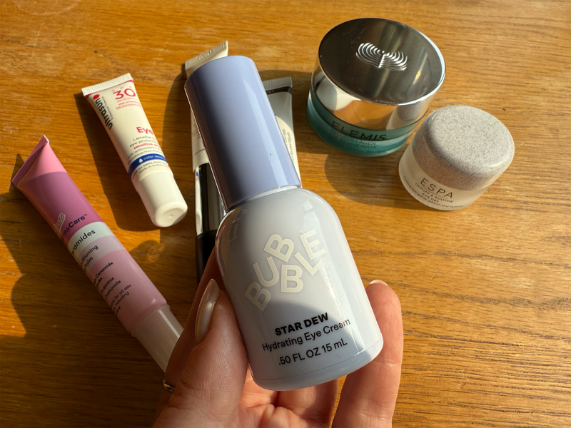 The best eye creams for 2026 are: , How I tested , Skin Rocks the eye cream, Sali Hughes x Revolution ringlight creamy illuminating eye balm, Ultrasun SPF30 eye protection, The Inkey List caffeine eye cream, Murad vita-C eyes dark circle corrector, Murad renewing eye cream, Elemis pro collagen eye revive mask, Heveblue black yuja bean lifting auto eye cream, Estee Lauder advanced night repair supercharged eye cream, Espa depuff and soothe eye gel, La Mer the eye concentrate, Tata Harper brightening eye gel, Bubble star dew hydrating eye cream, Your questions on eye creams answered , What is the best eye cream? , How I tested eye creams, How to apply eye cream, Why you can trust IndyBest reviews