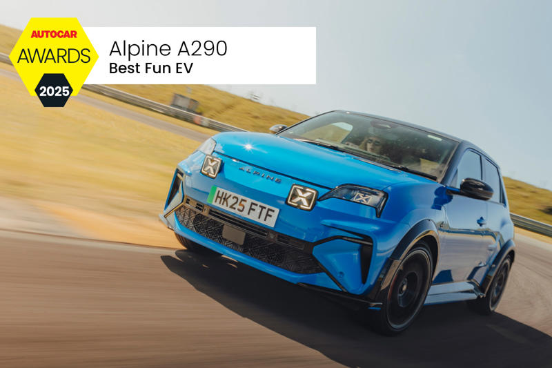 BEST FUN EV: Alpine A290 5 STAR CAR: Porsche 911 S/T, 5 STAR CAR: Skoda Superb Estate, 5 STAR CAR: Hyundai Ioniq 5 N, BEST FUN EV: Alpine A290, BRITAIN’S BEST DRIVER’S CAR: McLaren Artura, BEST DREAM CAR: Lamborghini Revuelto, BEST VALUE CAR: Dacia Duster, BEST HYBRID: VW Golf eHybrid, BEST EV: Kia EV3, BEST SMALL CAR: Fiat Grande Panda, BEST SMALL CAR:: Fiat Grande Panda, BEST 4X4: Land Rover Defender Octa, BEST MANUFACTURER: MG