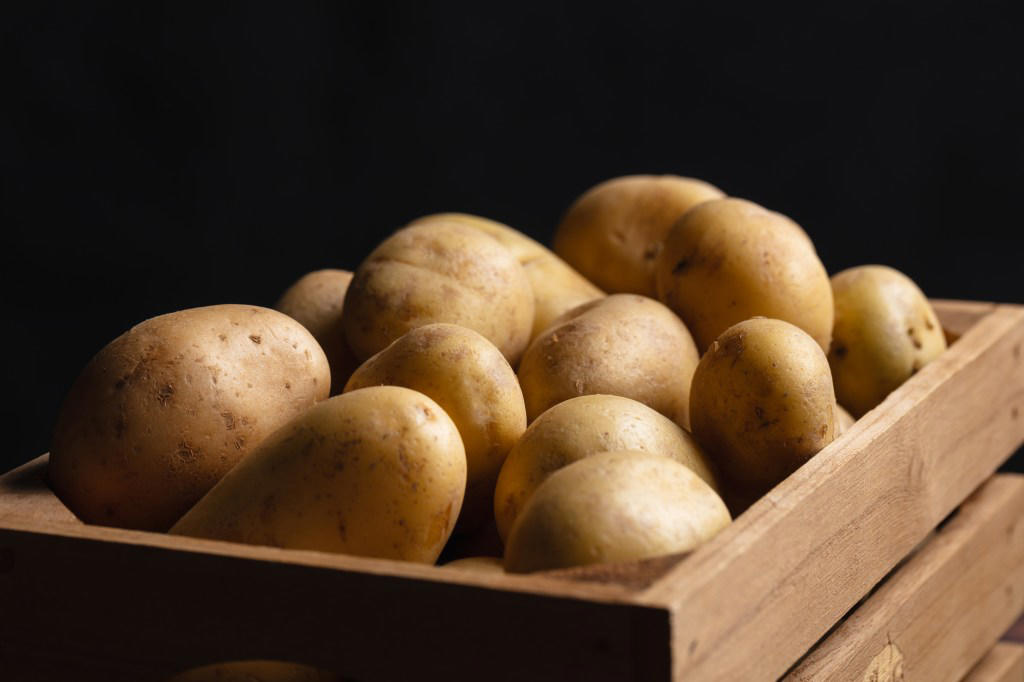 3. Potatoes 1. Frozen fruit, 2. Hot liquids, 3. Potatoes, 4. Raw broccoli, 5. Coffee beans, 7. Dough, 8. Ginger, 9. Your fingers