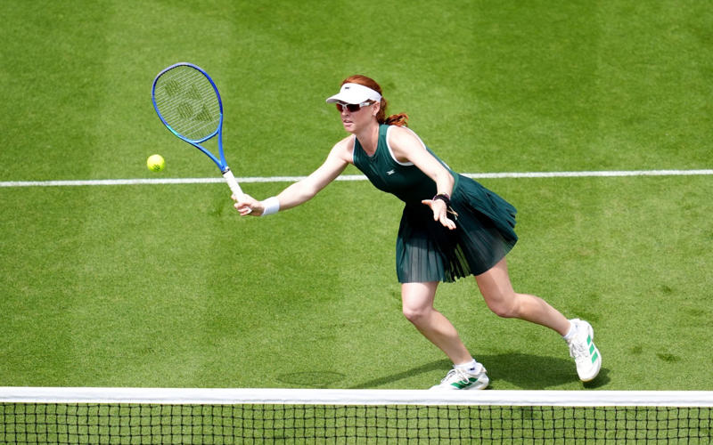 04:29 PM BST, The right winner, 04:25 PM BST, Raducanu 6-4, 1-6, 6-7 (4-7) Joint*, 04:22 PM BST, 3-3 at change of ends in tie-break, 04:18 PM BST, Raducanu 6-4, 1-6, 6-6 Joint*, 04:14 PM BST, Raducanu* 6-4, 1-6, 5-6 Joint, 04:11 PM BST, Raducanu 6-4, 1-6, 5-5 Joint*, 04:07 PM BST, Raducanu* 6-4, 1-6, 4-5 Joint, 04:02 PM BST, Raducanu 6-4, 1-6, 3-5 Joint*, 03:58 PM BST, Raducanu* 6-4, 1-6, 2-5 Joint, 03:51 PM BST, Raducanu 6-4, 1-6, 2-4 Joint*, 03:42 PM BST, Raducanu* 6-4 1-6 2-3 Joint, 03:36 PM BST, Raducanu 6-4 1-6 1-3 Joint*, 03:32 PM BST, Raducanu* 6-4 1-6 1-2 Joint, 03:29 PM BST, Raducanu 6-4 1-6 0-2 Joint*, 03:26 PM BST, Raducanu* 6-4 1-6 0-1 Joint*, 03:20 PM BST, Raducanu 6-4 1-6 Joint*, 03:18 PM BST, Raducanu* 6-4 1-5 Joint, 03:12 PM BST, Tip of the cap to the snapper..., 03:09 PM BST, Raducanu 6-4 1-4 Joint*, 03:08 PM BST, ‘Three slips and counting’, 03:07 PM BST, Raducanu* 6-4 1-3 Joint, 02:54 PM BST, Raducanu 6-4 0-3 Joint*, 02:51 PM BST, Raducanu* 6-4 0-2 Joint, 02:44 PM BST, Raducanu 6-4 0-1 Joint*, 02:39 PM BST, Raducanu* 6-4 Joint, 02:36 PM BST, ‘Raducanu being matched’, 02:34 PM BST, Raducanu 5-4 Joint*, 02:29 PM BST, Raducanu* 4-4 Joint, 02:23 PM BST, Raducanu 4-3 Joint*, 02:21 PM BST, Raducanu* 3-3 Joint, 02:15 PM BST, Raducanu 2-3 Joint*, 02:12 PM BST, Raducanu* 2-2 Joint, 02:08 PM BST, Raducanu 1-2 Joint*, 02:03 PM BST, Raducanu* 0-2 Joint, 01:59 PM BST, ‘Particularly vocal seagull’, 01:59 PM BST, Raducanu 0-1 Joint*, 01:51 PM BST, Raducanu won the toss, 01:49 PM BST, The players are warming up, 01:44 PM BST, Who is Maya Joint?, 01:36 PM BST, Game, set and match..., 01:33 PM BST, At the change of ends..., 01:28 PM BST, We’re into a tie-break, 01:21 PM BST, Buisness end for Burrage, 01:18 PM BST, ‘She’s a close friend of mine’, 01:15 PM BST, Watch: Raducanu’s emotional winning moment yesterday, 01:14 PM BST, Emma up next, 10:51 AM BST, A quick turnaround