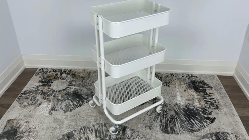 4. RÅSKOG Utility Cart 1. POÄNG Armchair, 2. KALLAX Shelf Unit, 3. MALM Dresser, 4. RÅSKOG Utility Cart, 5. SKUBB Storage Boxes, 6. HEMNES Bed Frame, 7. SNIGLAR Crib, 8. VINDRIKTNING Air Quality Sensor, 9. LACK Side Table, 10. TRÅDFRI Smart Bulbs, 1. Malm Bed Frame With Slatted Base, 2. LINNMON Desk Tabletop, 3. KNODD Trash Bin, 4. KLIPPAN Sofa, 5. LACK Wall Shelf, 6. FEJKA Artificial Plants, 7. OFTAST Dishware, 8. FJÄLLBO TV Stand, 9. BLECKA Hook Rack, 10. PLATSA Wardrobe System