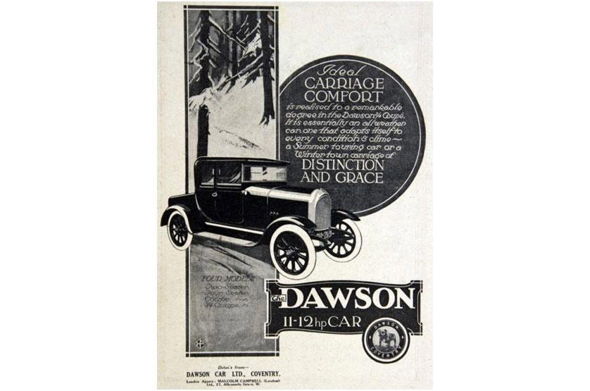 Dawson Car Company Car-making is hard., Austin-Healey, Bean Cars, Bristol Cars, Dawson Car Company, Lanchester Motor Company, Standard, Swift Motor Company, Wolseley
