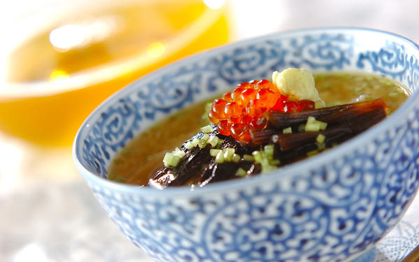 お漬物の冷茶漬け, 梅昆布の冷茶漬け, チリメン山椒の冷茶漬け, 混ぜ野菜の冷茶漬け, ウナギの冷茶漬け