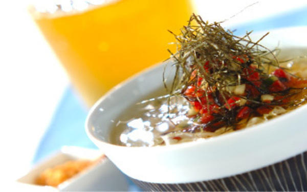 お漬物の冷茶漬け, 梅昆布の冷茶漬け, チリメン山椒の冷茶漬け, 混ぜ野菜の冷茶漬け, ウナギの冷茶漬け
