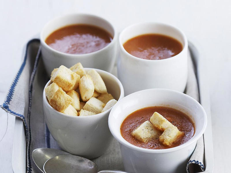 Can I freeze these soups?, Vegetable soup recipes to try,          Quick &amp; easy minestrone &amp; ravioli soup      ,          Quick &amp; easy potato soup with cheddar toasts      ,          Traditional Italian minestrone soup      ,          Smoky mushroom soup with garlic labne      ,          Indian-spiced red lentil and pumpkin soup      ,          Slow cooker curried lentil and tomato soup      ,          Potato and pea soup with pesto, ricotta cream and crispy croutons      ,          Slow-cooker coconut pumpkin soup      ,          Tuscan tomato bread soup      ,          Speedy tofu laksa      ,          Mushroom hot &amp; sour soup      ,          Broccoli and kale soup with lemon creme fraiche      ,          Roasted tomato soup with broccoli pesto      ,          Cauliflower cream soup with mushrooms      ,          Barley and vegetable soup with crunchy seeds      ,          Sweet corn soup with ginger      ,          Spinach, rocket &amp; pea soup with brie croûtes      ,          Spiced lentil and roasted kumara soup      ,          Tomato and fennel soup      ,          Spiced carrot soup with smoked almonds      ,          Cauliflower and parsnip soup      ,          Cream of celeriac soup      ,          Creamy sweet potato and fennel soup with parmesan wafers      ,          Ratatouille soup with pistou      ,          Moroccan vegetable soup with harissa      ,          Spiced pumpkin soup with cinnamon cream      ,          Potato soup with capsicum &amp; almonds      , What to serve with these vegetable soups, More vegetarian comfort meals