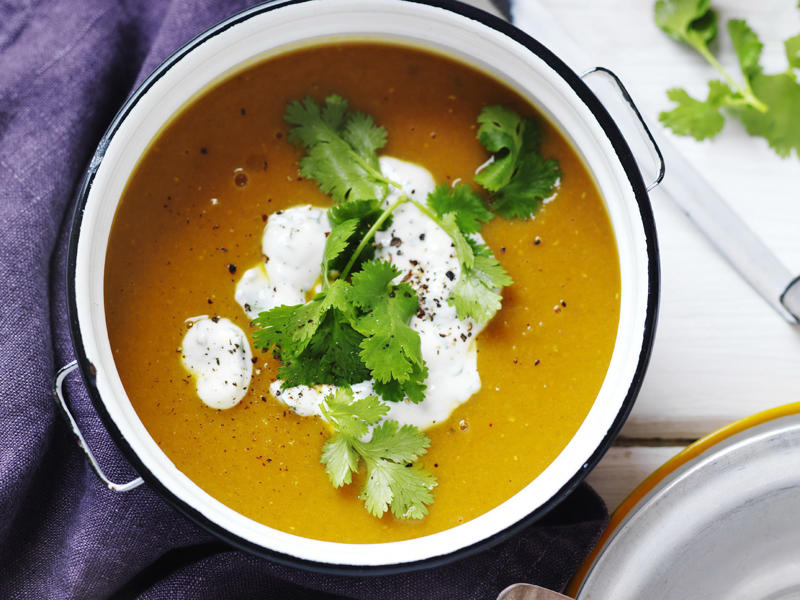 Can I freeze these soups?, Vegetable soup recipes to try,          Quick &amp; easy minestrone &amp; ravioli soup      ,          Quick &amp; easy potato soup with cheddar toasts      ,          Traditional Italian minestrone soup      ,          Smoky mushroom soup with garlic labne      ,          Indian-spiced red lentil and pumpkin soup      ,          Slow cooker curried lentil and tomato soup      ,          Potato and pea soup with pesto, ricotta cream and crispy croutons      ,          Slow-cooker coconut pumpkin soup      ,          Tuscan tomato bread soup      ,          Speedy tofu laksa      ,          Mushroom hot &amp; sour soup      ,          Broccoli and kale soup with lemon creme fraiche      ,          Roasted tomato soup with broccoli pesto      ,          Cauliflower cream soup with mushrooms      ,          Barley and vegetable soup with crunchy seeds      ,          Sweet corn soup with ginger      ,          Spinach, rocket &amp; pea soup with brie croûtes      ,          Spiced lentil and roasted kumara soup      ,          Tomato and fennel soup      ,          Spiced carrot soup with smoked almonds      ,          Cauliflower and parsnip soup      ,          Cream of celeriac soup      ,          Creamy sweet potato and fennel soup with parmesan wafers      ,          Ratatouille soup with pistou      ,          Moroccan vegetable soup with harissa      ,          Spiced pumpkin soup with cinnamon cream      ,          Potato soup with capsicum &amp; almonds      , What to serve with these vegetable soups, More vegetarian comfort meals