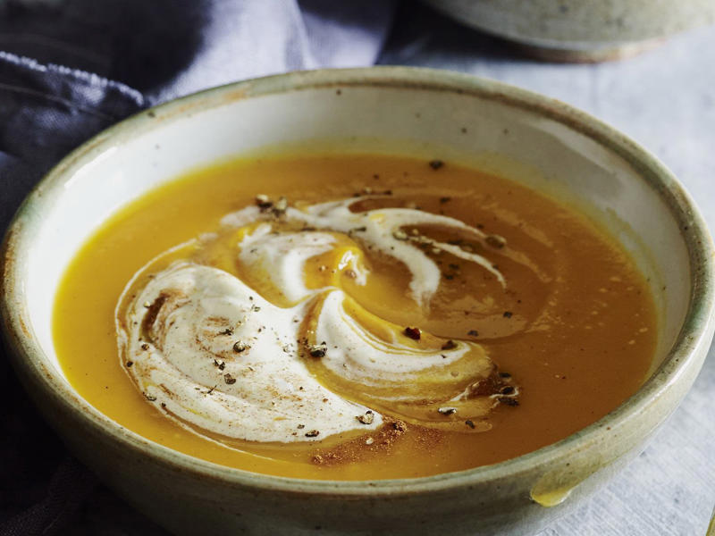 Can I freeze these soups?, Vegetable soup recipes to try,          Quick &amp; easy minestrone &amp; ravioli soup      ,          Quick &amp; easy potato soup with cheddar toasts      ,          Traditional Italian minestrone soup      ,          Smoky mushroom soup with garlic labne      ,          Indian-spiced red lentil and pumpkin soup      ,          Slow cooker curried lentil and tomato soup      ,          Potato and pea soup with pesto, ricotta cream and crispy croutons      ,          Slow-cooker coconut pumpkin soup      ,          Tuscan tomato bread soup      ,          Speedy tofu laksa      ,          Mushroom hot &amp; sour soup      ,          Broccoli and kale soup with lemon creme fraiche      ,          Roasted tomato soup with broccoli pesto      ,          Cauliflower cream soup with mushrooms      ,          Barley and vegetable soup with crunchy seeds      ,          Sweet corn soup with ginger      ,          Spinach, rocket &amp; pea soup with brie croûtes      ,          Spiced lentil and roasted kumara soup      ,          Tomato and fennel soup      ,          Spiced carrot soup with smoked almonds      ,          Cauliflower and parsnip soup      ,          Cream of celeriac soup      ,          Creamy sweet potato and fennel soup with parmesan wafers      ,          Ratatouille soup with pistou      ,          Moroccan vegetable soup with harissa      ,          Spiced pumpkin soup with cinnamon cream      ,          Potato soup with capsicum &amp; almonds      , What to serve with these vegetable soups, More vegetarian comfort meals