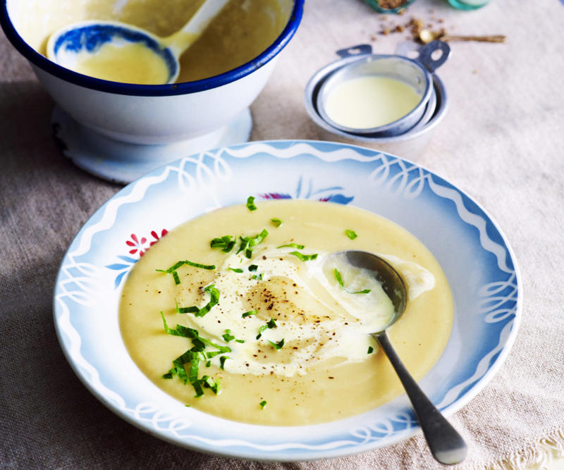 Can I freeze these soups?, Vegetable soup recipes to try,          Quick &amp; easy minestrone &amp; ravioli soup      ,          Quick &amp; easy potato soup with cheddar toasts      ,          Traditional Italian minestrone soup      ,          Smoky mushroom soup with garlic labne      ,          Indian-spiced red lentil and pumpkin soup      ,          Slow cooker curried lentil and tomato soup      ,          Potato and pea soup with pesto, ricotta cream and crispy croutons      ,          Slow-cooker coconut pumpkin soup      ,          Tuscan tomato bread soup      ,          Speedy tofu laksa      ,          Mushroom hot &amp; sour soup      ,          Broccoli and kale soup with lemon creme fraiche      ,          Roasted tomato soup with broccoli pesto      ,          Cauliflower cream soup with mushrooms      ,          Barley and vegetable soup with crunchy seeds      ,          Sweet corn soup with ginger      ,          Spinach, rocket &amp; pea soup with brie croûtes      ,          Spiced lentil and roasted kumara soup      ,          Tomato and fennel soup      ,          Spiced carrot soup with smoked almonds      ,          Cauliflower and parsnip soup      ,          Cream of celeriac soup      ,          Creamy sweet potato and fennel soup with parmesan wafers      ,          Ratatouille soup with pistou      ,          Moroccan vegetable soup with harissa      ,          Spiced pumpkin soup with cinnamon cream      ,          Potato soup with capsicum &amp; almonds      , What to serve with these vegetable soups, More vegetarian comfort meals