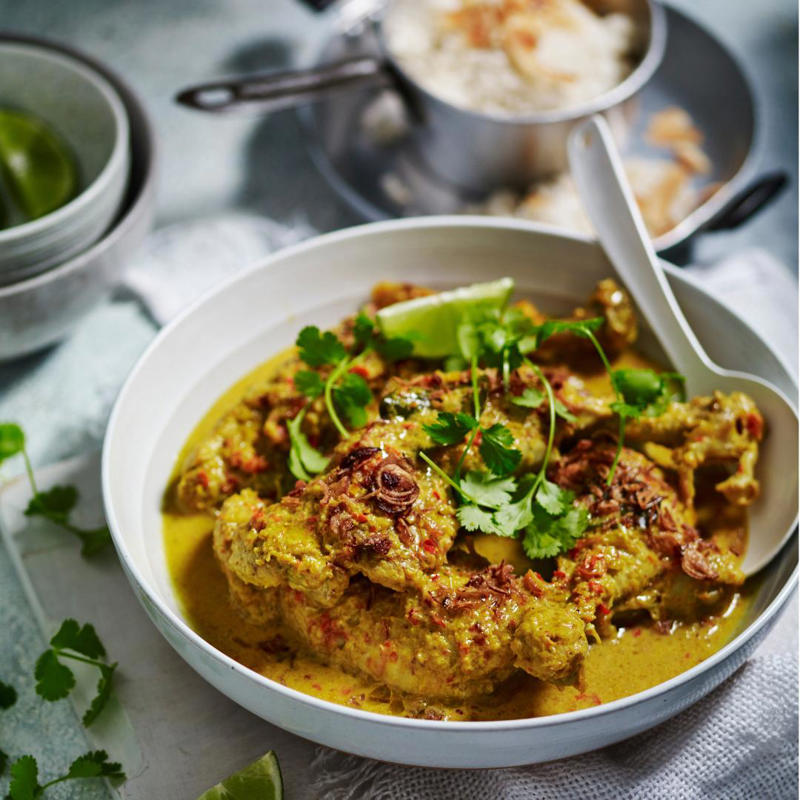          Yellow curry chicken cottage pie      ,          Julie Goodwin’s Cape Malay curry chicken      ,          Yellow chicken curry      ,          African-inspired kuku paka chicken curry      ,          Slow cooker butter chicken      ,          Slow-cooker chicken tikka masala      ,          Slow-cooker butter chicken      ,          Green masala chicken curry      ,          Green chicken curry      ,          Make butter chicken roti pies in your pie maker      ,          Pressure cooker green chicken curry      ,          Butter chicken in your pressure cooker      ,          Hot and spicy chicken curry      ,          Peri peri coconut chicken curry      ,          Julie Goodwin’s chicken korma      ,          Fast red chicken curry      ,          Zingy butter chicken curry      ,          Chicken and pumpkin curry      ,          Indonesian chicken curry      ,          Thai green chicken curry pies      ,          Thai red chicken curry with jasmine rice      ,          Thai red chicken curry      ,          Chicken, lentil and pumpkin curry      ,          Chicken curry pot pies      