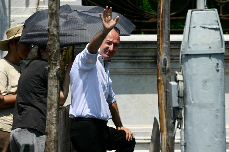 Key Points, Sánchez Bezos posted BTS look from her wedding day, Sánchez Bezos thanks Dolce &amp; Gabbana, The Bezos's step out after the wedding, Sánchez shows off rings, bracelet, How much did Lauren Sánchez pay for her wedding dress?, Sánchez reaches out to Katy Perry amid Orlando Bloom split, Anna Wintour helped Sánchez pick out a wedding gown, Bezos and Sánchez have reportedly signed a prenup, How much will the wedding cost?, When did Bezos and Sánchez get engaged?, Bezos’s gift to Sánchez revealed, Lauren Sánchez's net worth revealed, Jeff Bezos mannequin floats down canal ahead of wedding, President Trump received a wedding invite, Media frenzy continues, A look at who attended the wedding, Best and worst looks revealed, First reaction to Sánchez's wedding dress, Security remains on patrol in Venice, First look at Sánchez's wedding dress, Sánchez changes Instagram name, scrubs account, Controversy over wedding continues to set social media ablaze, Bezos and Sánchez have tied the knot, Sánchez reaches out to Katy Perry amid Orlando Bloom split, Orlando Bloom seen enjoying evening after Katy Perry split, Brooks Nader joins in the party, Onlookers react to Sánchez's demure morning look, Kendall and Kylie Jenner emerge, General wedding attire round up, Kylie Jenner shows off outfit on Instagram, Singer Ellie Goulding joins the party, Orlando Bloom looks sharp, Khloe Kardashian celebrates 41st birthday, Island hosting Friday night's celebration 'to remain open to public', Leonardo DiCaprio continues to hide behind ball cap, Khloe Kardashian opts for a light pink feathered ensemble, Kim Kardashian dons all-black, Kylie Jenner wears ... white?, Kris Jenner and Corey Gamble, Usher and Tom Brady cruise the canals in style, Ivanka Trump gives 'Wicked' vibes, Karlie Kloss seen boarding water taxi, Jewel arrives for the wedding, Oprah Winfrey and Gayle King depart for wedding, Bill Gates leaves Venice hotel, Designers Dolce &amp; Gabbana are in Venice, Bezos's adoptive father spotted, Bezos flanked by security en route to wedding, Bezos emerges from Aman Hotel, Kylie Jenner shares BTS from Thursday night, Onlookers continue to rage against wedding, Sánchez flashes two huge diamonds, Pregnant Karlie Kloss joined by husband Joshua Kushner, Sydney Sweeney joins in the celebrations, Latest wedding venue details revealed, Protests continue in Venice, Lauren Sánchez's net worth revealed, Lauren Sánchez spotted on the morning of her wedding, Kardashians post BTS photos from Thursday, Bill Gates seen with partner Paula Hurd, Blue skies after wild storm, Usher and wife pose for photos ahead of ceremony, Venice wedding day weather report, Orlando Bloom prepares for the ceremony, Best and worst looks roundup, Bezos and Sánchez may already be married, All the celebrities set to attend the wedding, Bezos’s gift to Sánchez revealed, Bezos's lookalike steals the show, Thunderstorm puts swift end to wedding party, When did Bezos and Sánchez get engaged?, Thursday's top-secret bash was 'no phone zone', Bezos and Sánchez show affection in Venice, Ivanka Trump is 'ready to celebrate', Sánchez's dress draws strong opinions, How many water taxis are being used?, How much will the wedding cost?, Kris Jenner and boyfriend Corey Gamble are all smiles, Bezos's gift to Sánchez revealed, Onlookers react to Bezos-Sánchez wedding, Bezos and Sánchez have reportedly signed a prenup, More Venice arrivals, Bezos and Sánchez 'sent guests mood boards', Bezos and Sánchez are keeping details closely guarded, Best and worst looks roundup, Oprah waves to the crowd, Bezos and Sánchez may already be married, A closer look at Lauren Sánchez's dress, Kylie and Kendall Jenner arrive, More royal arrivals in Venice, Leonardo DiCaprio arrives clad in baseball cap, Kim, Khloe, and Kris on the canal, DJ Kygo to perform at wedding, Gayle King, Bill Gates arrive in Venice, Bezos and Sánchez acknowledge his lookalike, Tom Brady boards water taxi, Bezos and Sánchez turn heads leaving luxury hotel, Orlando Bloom spotted with mystery woman, Venice mayor defends luxe nuptials