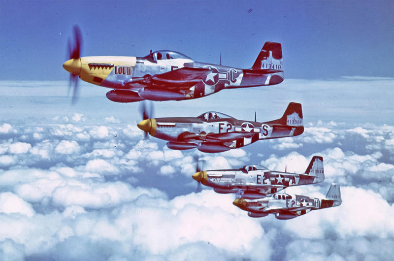 2: North American P-51 Mustang 10: Grumman F-14 Tomcat, 9: Lockheed Martin F-22 Raptor, 8: McDonnell Douglas F-4 Phantom II, 7: North American F-86 Sabre, 6: F-15 Eagle, 5: Vought F4U Corsair, 4: Grumman F4F/FM Wildcat, 3: Republic P-47 Thunderbolt, 2: North American P-51 Mustang, 1: Grumman F6F Hellcat