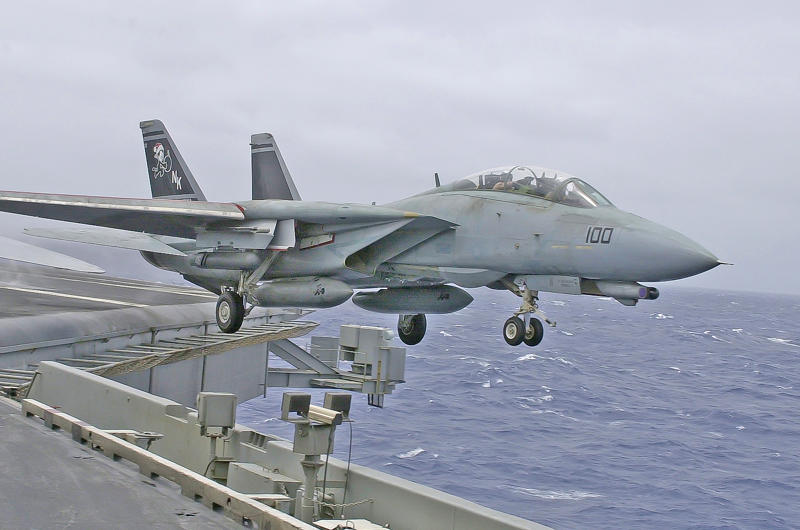 10: Grumman F-14 Tomcat 10: Grumman F-14 Tomcat, 9: Lockheed Martin F-22 Raptor, 8: McDonnell Douglas F-4 Phantom II, 7: North American F-86 Sabre, 6: F-15 Eagle, 5: Vought F4U Corsair, 4: Grumman F4F/FM Wildcat, 3: Republic P-47 Thunderbolt, 2: North American P-51 Mustang, 1: Grumman F6F Hellcat