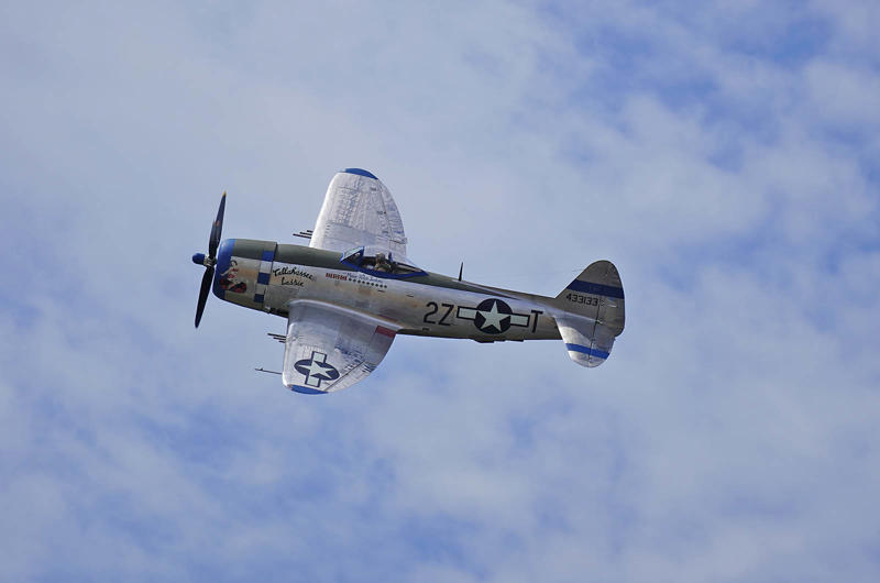 3: Republic P-47 Thunderbolt 10: Grumman F-14 Tomcat, 9: Lockheed Martin F-22 Raptor, 8: McDonnell Douglas F-4 Phantom II, 7: North American F-86 Sabre, 6: F-15 Eagle, 5: Vought F4U Corsair, 4: Grumman F4F/FM Wildcat, 3: Republic P-47 Thunderbolt, 2: North American P-51 Mustang, 1: Grumman F6F Hellcat
