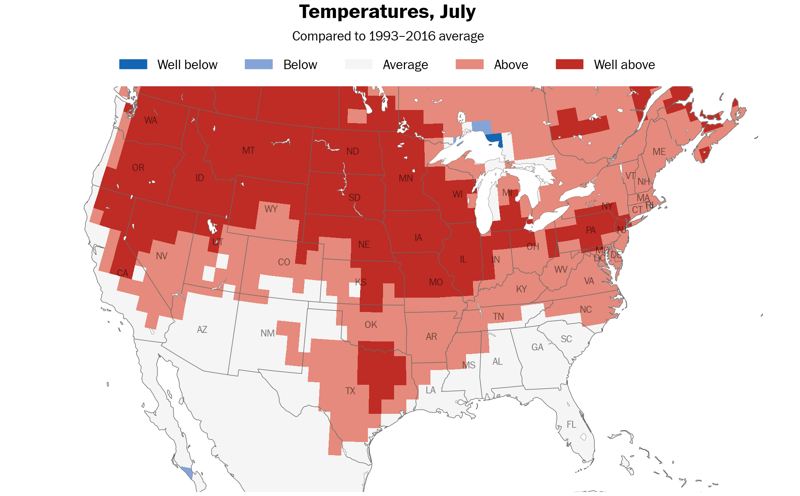 Northeast and Mid-Atlantic , Plains and Midwest , West and Rockies , Southeast and Deep South , July outlook