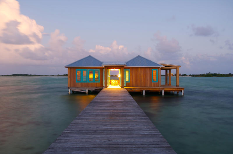 1. Cayo Espanto hotel, 2. Hotel Palafitte, 3. Banyan Tree Mayakoba hotel, 4. Constance Prince Maurice hotel, 5. Bawah Reserve hotel, 6. The St Regis Langkawi hotel, 7. Underwater Room, The Manta Resort hotel, 8. The Boat House, Pengelly Retreat hotel, 9. Misool hotel, 10. Panvaree Resort hotel