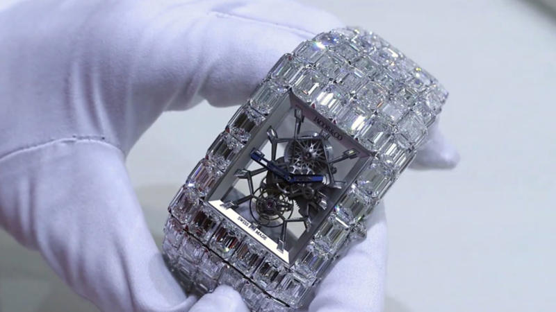 1. Graff Diamonds Hallucination:  Million, 2. Graff Diamonds The Fascination:  Million, 3. Breguet Grande Complication Marie Antoinette:  Million, 4. Jaeger-LeCoultre Joaillerie 101 Manchette:  Million, 5. Patek Philippe Henry Graves Supercomplication: .98 Million, 6. Jacob &amp; Co. Billionaire Watch:  Million, 7. Rolex Paul Newman Daytona Ref. 6239: .75 Million, 8. Patek Philippe Prince Mohammed Tewfik A. Toussoun Pink Gold Ref. 1518: .57 Million, 9. Vacheron Constantin 57260:  Million, 10. Patek Philippe Two-Crown Worldtime Ref. 2523 Eurasia Dial: .7 Million, 11. Patek Philippe White Gold Calibre 89: .9 Million, 12. Patek Philippe Titanium Ref. 5208T-010: .22 Million, 13. Rolex Daytona Unicorn Ref. 6265: .93 Million, 14. Patek Philippe Gold Chronograph Ref. 1527: .7 Million, 15. Philippe Dufour Grande Et Petite Sonnerie No.1: .21 Million, 16. Audemars Piguet Royal Oak Concept Black Panther Ref. 26620IO: .2 million, 17. Rolex Emperor Bảo Đại Ref. 6062: .06 Million, 18. Hublot Big Bang Diamond:  Million, 20. Louis Moinet Meteoris Collection: .6 Million (Full Set)