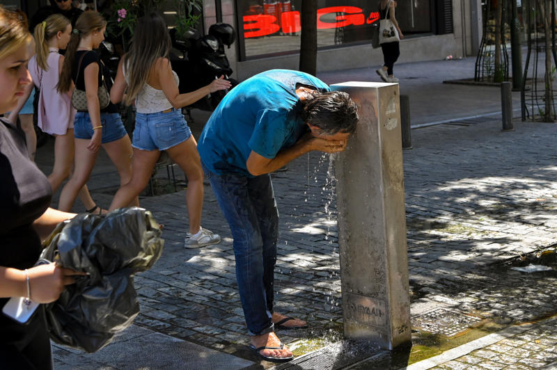 Key points, Tourist dies of heatstroke in Majorca - reports, Recap: What we know about the wildfires and extreme heat across Europe, France issues orange alert for ‘stifling’ heatwave, Popular Italian destinations swelter in prolonged heatwave, Evacuations near Athens as another wildfire hits Greece during heat wave, How common are wildfires in Greece?, Recap: What we know about the wildfires and extreme heat across Europe, Still a high risk of wildfires in Greece this weekend, Evacuations near Athens as another wildfire hits Greece during heat wave, Firefighters are still battling fires in Greece, according to local news, Pictured: Heatwave across Spain and Greece, Pictured: Heatwave and wildfires near Athens, Maps shows fires in southern Italy, Tourists and residents seek shade as temperatures soar in Athens, Violent storms wreak havoc across France with two dead and dozens injured, Why does London get so hot?, How common are wildfires in Greece?, Heat maps reveal temperatures could hit 40C, Pictured: Wildfire in Greece, 40 people evacuated by Police, Popular Italian destinations swelter in prolonged heatwave, Where did the wildfire in Greece start?, Mapped: Where the wildfires are located, France issues orange alert for ‘stifling’ heatwave, Spanish and Portuguese temperatures to exceed 40C, Pictured: Tourists and elderly cool off in Greece's heatwave, Pictured: Greece wildfires, Popular Italian destinations swelter in prolonged heatwave, France issues orange alert for ‘stifling’ heatwave, Spanish and Portuguese temperatures to exceed 40C, Pictured: Water planes tackle wildfires in Greece, Wildfire rips through Greece as heatwave sets in