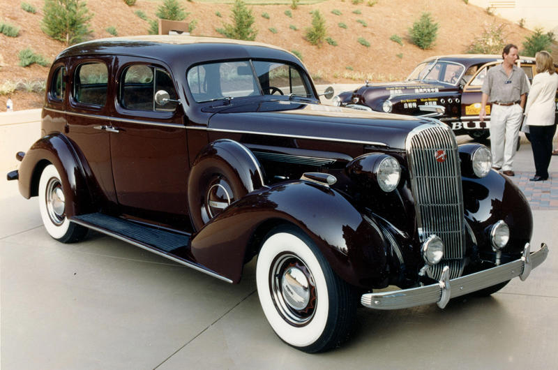 1. 1920 Cadillac Type 59 Touring, 2. 1927 LaSalle, 3. 1930 Cadillac Series 452 V-16 Roadster, 4. 1931 Buick Series 80 Sedan, 5. 1934 LaSalle Two-Door Convertible Coupe, 6. 1936 Buick Roadmaster Series 80 Sedan, 7. 1938 Cadillac Sixty Special 60 S Touring, 8. 1938 Buick Roadmaster Model 81 Sedan, 9. 1940 Buick Roadmaster Series 70 Sedan, 10. 1942 Buick Roadmaster Convertible Coupe, 11. 1947 Cadillac 62 Series Convertible, 12. 1949 Buick Roadmaster Riviera Convertible, 13. 1953 Chevrolet Corvette, 14. 1953 GM Futurliner, 15. 1954 Buick Roadmaster Riveira Coupe, 16. 1955 Chevrolet Bel Air Convertible, 17. 1957 Buick Roadmaster Series 70, 18. 1957 Pontiac Star Chief Custom Bonneville Convertible, 19. 1957 Cadillac Fleetwood Sixty Special Sedan, 20. 1959 Pontiac Bonneville Vista Hardtop