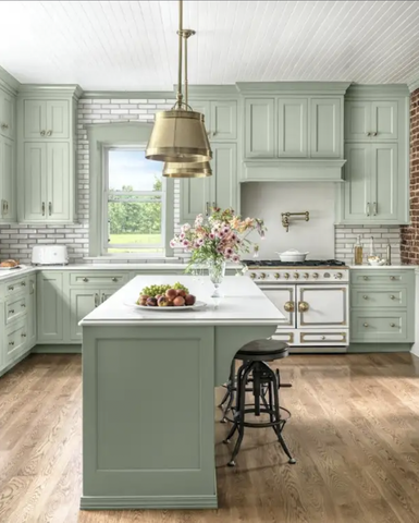 Light Blue, Mushroom, Pastel Green, Off-White, Pale Blue-Gray, Muted Sage, Warm White, Forest Green, Chocolate Brown