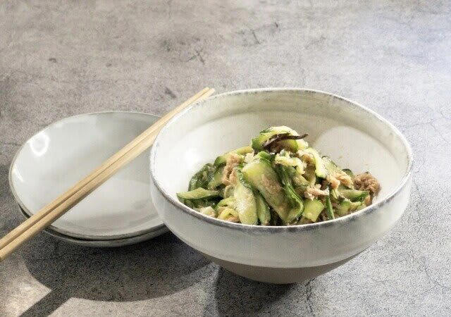 色白胡瓜の梅酢和え, 豚肉とたたききゅうりの炒め物, ホタテのカルパッチョきゅうりのソース, きゅうりとスモークサーモンの一口ポテトサラダ, 材料（12個分くらい）, きゅうりの大葉キムチ和え, ごま香る無限きゅうり, 材料（500mlの保存容器1個分）, きゅうりの生姜和え, タコときゅうりの柑橘マリネ, きゅうりとツナの旨塩昆布サラダ, にんにく蛇腹きゅうり, きゅうりの塩麹一本漬け
