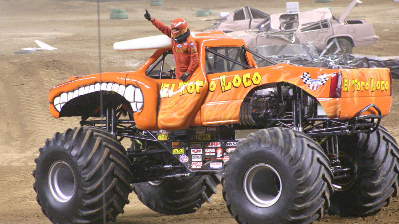 They Really Named That 1. Grave Digger, 2. El Toro Loco, 3. Avenger, 4. Bounty Hunter, 5. Monster Mutt Dalmatian, 6. Raminator, 7. Maximum Destruction (Max-D), 8. Bad Habit, 9. Ice Cream Man, 10. Zombie, 11. Big Kahuna, 12. Scooby-Doo, 13. Brutus, 14. Prowler, 15. Jurassic Attack, 16. Tailgator, 17. Wild Thang, 18. Saigon Shaker, 19. Megalodon, 20. EarthShaker