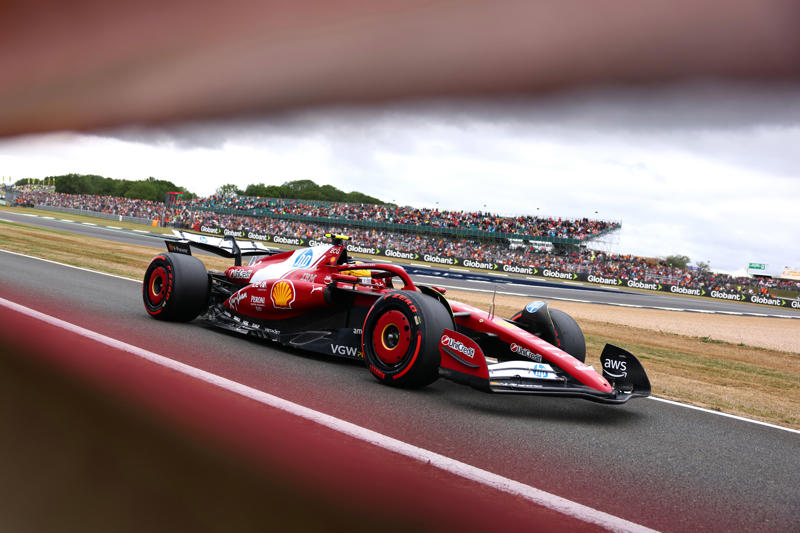 F1 BRITISH GRAND PRIX - LATEST UPDATES, British Grand Prix Start Time: 3 p.m. BST, Charles Leclerc loses cool in foul-mouthed radio rant at British Grand Prix, Max Verstappen beats Britons to the punch with shock pole at Silverstone, "Quali used to be one of my strengths," Leclerc says post-quali, F1 grid: Starting positions for British Grand Prix, "I'm still happy with the third [place]," Norris says, Watch Verstappen's storming lap to claim pole in Silverstone, Bearman on 10-place grid penalty: “It horrible, I can only blame myself", Russell post-quali: "Anything other than sunshine", Zak Brown on Verstappen-Mercedes rumors: "There's something going on there", McLaren CEO clarifies "rules of engagement" for Silverstone Sunday, Verstappen: "It was good enough", Piastri says he was "happy with the first lap", "Not the top but still a good day," Norris says post-quali, British Grand Prix starting grid, Verstappen takes pole at Silverstone, Verstappen claims Silverstone pole in magical qualifying lap, Pole position projection is 1:24.8 as Norris and Piastri battle it, Verstappen remains in pit lane while everyone else takes the track, The top contenders head into the pits before pole-deciding performance, Piastri's purple performance as Hamilton splits McLarens, Q3 begins as Antonelli hit with three-place grid penalty, "No!" - Albon frustrated over Q2 performance, Ferrari leads McLaren and Verstappen ahead of final quali shoot-out, Both Williams exit qualifying in Q2, Hamilton sets blistering pace when he needs it most, Norris, Verstappen and Piastri all on out lap, "What's Antonelli doing," Alonso asks in Q2, Norris snags Q2 lead from rival Verstappen, 1:25.316 is the time to beat, Piastri and Verstappen set identical times, Verstappen takes the track first in Q2, "I struggled a bit with the grip," Colapinto says after Q1 exit, "I have no idea what happened," Lawson Q1 exit, Sainz moves out of Q1 exit danger, Verstappen tops Q1 with 1:25.886, "More slippery," Hamilton reports, Piastri first on track as rain intensifies, Watch Colapinto's huge moment in Q1, Green flag: Q1 session resumes, "Just stay calm," Russell tells Mercedes pit wall, Red flag break: Who is at risk?, Red flag flies while Colapinto loses the car, Hamilton fails to set solid lap, Rain reported with a 30 percent chance in Q1, And we're off: British GP qualifying begins, Could VCARB be the "best of the rest" during qualifying Saturday?, Umbrellas go up in the crowds as ever-changing weather remains uncertain, Haas' Silverstone upgrades bring hope amid Bearman penalty, The grandstands are filling up in Silverstone ahead of quali, How to watch the British Grand Prix qualifying, Ferrari is the one to beat in British GP qualifying, Despite Antonelli's "massive moment" in FP3, he is one to watch, British GP qualifying odds!, Watch Bearman's penalty-inducing FP3 moment, Bearman hit with 10-place grid penalty ahead of Sunday's British GP, The British GP through the years: Get to know your Silverstone history, Can Hamilton do it again?, Watch Bortoleto's FP3-ending moment ahead of qualifying, Amid Mercedes' surge of pace, Verstappen reports overshadow the British GP weekend, Just under two hours until qualifying begins, Tsunoda stuns with FP3 performance, The moment Oliver Bearman hit the barriers, FP3 top 10: Leclerc on top and Hamilton in 11th, Another rookies goes off: Bearman hits the wall as FP3 ends, Bortoleto in the gravel, ends session with red flag, Green flag flies: FP3 restarts at 12:31, A revolving door of leaders: Leclerc takes top place ahead of Piastri, Red flag flies as debris falls on track, Verstappen splits the two McLaren drivers, McLaren on top in FP3 with change of pace, "It's like a handbrake," Verstappen complains about the car's performance, Rain sprinkles in turn nine, reports Leclerc, Leclerc leads halfway through FP3, Bearman leaps to sixth with surge of pace, McLaren fails to break top five in FP3 as Antonelli takes fourth, Ferrari finds pace in FP3, followed by Mercedes and McLaren, "Wanting more," Williams team principal Vowles says, Purple sectors for home hero Hamilton, Who will top FP3? British drivers dominate their home weekend so far, FP3 kicks off qualifying Sunday with delayed 5 minute start, FP3 set to be a weather test for Mercedes, Missing out on world title would not be failure – Lando Norris, American Mayer announces candidacy for FIA president, Lando Norris reacts to fast FP2, Final times after 2nd practice, Final times after 2nd practice