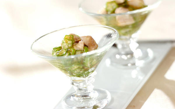 エビのゼリー寄せ, カニと野菜のゼリー寄せ, エビとブロッコリーのゼリー寄せガトー仕立て, スモークサーモンとグリーンアスパラのゼリー寄せ, オクラと鶏のゼリーよせ, スイカのきらきらゼリー寄せ