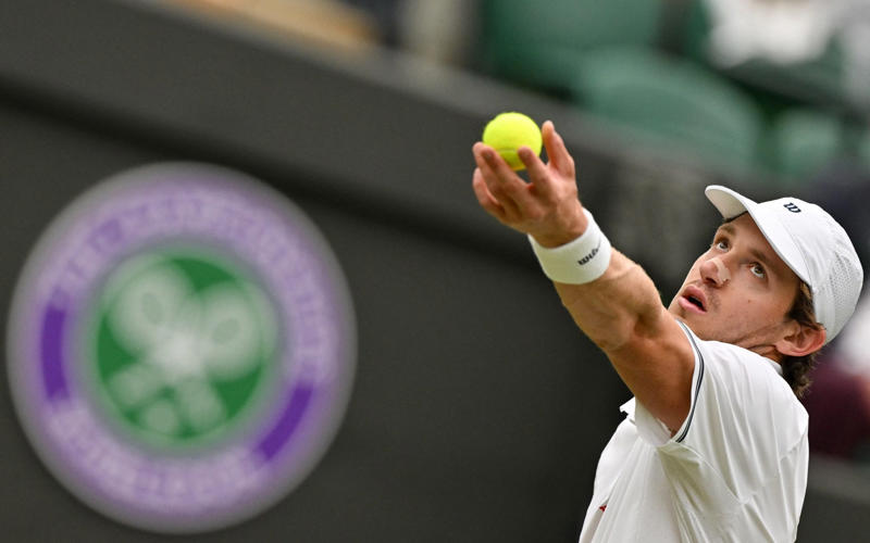 07:24 PM BST, Victory moment for Norrie, 07:22 PM BST, Today’s men’s results and latest scores, 07:17 PM BST, The thoughts of Cameron Norrie, 07:09 PM BST, Meanwhile on Centre Court, 07:07 PM BST, What a match!, 07:06 PM BST, Norrie into the quarter-finals, 07:03 PM BST, Norrie 6-3, 7-6 (7-4), 6-7 (7-9), 6-7 (5-7), 5-3 Jarry*, 06:57 PM BST, Norrie* 6-3, 7-6 (7-4), 6-7 (7-9), 6-7 (5-7), 5-2 Jarry, 06:53 PM BST, Norrie 6-3, 7-6 (7-4), 6-7 (7-9), 6-7 (5-7), 4-2 Jarry*, 06:43 PM BST, Norrie* 6-3, 7-6 (7-4), 6-7 (7-9), 6-7 (5-7), 4-1 Jarry, 06:41 PM BST, Norrie 6-3, 7-6 (7-4), 6-7 (7-9), 6-7 (5-7), 3-1 Jarry*, 06:37 PM BST, Norrie* 6-3, 7-6 (7-4), 6-7 (7-9), 6-7 (5-7), 3-0 Jarry, 06:27 PM BST, Norrie 6-3, 7-6 (7-4), 6-7 (7-9), 6-7 (5-7), 2-0 Jarry*, 06:21 PM BST, Fifth set: Norrie* 6-3, 7-6 (7-4), 6-7 (7-9), 6-7 (5-7), 1-0 Jarry, 06:12 PM BST, Jarry takes us to decider, 06:03 PM BST, Norrie* 6-3, 7-6 (7-4), 6-7 (7-9), 6-6 Jarry, 05:57 PM BST, Norrie 6-3, 7-6 (7-4), 6-7 (7-9), 5-6 Jarry*, 05:55 PM BST, Norrie* 6-3, 7-6 (7-4), 6-7 (7-9), 5-5 Jarry, 05:50 PM BST, Norrie 6-3, 7-6 (7-4), 6-7 (7-9), 4-5 Jarry*, 05:45 PM BST, Norrie* 6-3, 7-6 (7-4), 6-7 (7-9), 4-4 Jarry, 05:40 PM BST, Norrie 6-3, 7-6 (7-4), 6-7 (7-9), 3-4 Jarry*, 05:38 PM BST, Norrie* 6-3, 7-6 (7-4), 6-7 (7-9), 3-3 Jarry, 05:28 PM BST, Norrie 6-3, 7-6 (7-4), 6-7 (7-9), 2-3 Jarry*, 05:23 PM BST, Norrie* 6-3, 7-6 (7-4), 6-7 (7-9), 2-2 Jarry, 05:21 PM BST, Norrie 6-3, 7-6 (7-4), 6-7 (7-9), 1-2 Jarry*, 05:17 PM BST, Norrie* 6-3, 7-6 (7-4), 6-7 (7-9), 1-1 Jarry, 05:14 PM BST, Fourth set: Norrie 6-3, 7-6 (7-4), 6-7 (7-9), 0-1 Jarry*, 05:09 PM BST, Jarry claims the third set in a tie-break, 04:57 PM BST, Norrie 6-3, 7-6 (7-4), 6-6 Jarry*, 04:54 PM BST, Norrie* 6-3, 7-6 (7-4), 6-5 Jarry, 04:51 PM BST, Norrie 6-3, 7-6 (7-4), 5-5 Jarry*, 04:47 PM BST, Norrie* 6-3, 7-6 (7-4), 5-4 Jarry, 04:45 PM BST, Norrie 6-3, 7-6 (7-4), 4-4 Jarry*, 04:42 PM BST, Norrie* 6-3, 7-6 (7-4), 4-3 Jarry, 04:37 PM BST, Norrie 6-3, 7-6 (7-4), 3-3 Jarry*, 04:33 PM BST, Norrie* 6-3, 7-6 (7-4), 3-2 Jarry, 04:30 PM BST, Norrie 6-3, 7-6 (7-4), 2-2 Jarry*, 04:21 PM BST, Norrie* 6-3, 7-6 (7-4), 2-1 Jarry, 04:20 PM BST, Norrie 6-3, 7-6 (7-4), 1-1 Jarry*, 04:15 PM BST, Third set: Norrie* 6-3, 7-6 (7-4), 1-0 Jarry, 04:07 PM BST, Norrie takes second set 7-6 (7-4), 03:59 PM BST, Norrie* 6-3, 6-6 Jarry, 03:55 PM BST, Norrie 6-3, 5-6 Jarry*, 03:53 PM BST, Norrie* 6-3, 5-5 Jarry, 03:49 PM BST, Norrie 6-3, 4-5 Jarry*, 03:45 PM BST, Norrie* 6-3, 4-4 Jarry, 03:41 PM BST, Norrie 6-3, 3-4 Jarry*, 03:36 PM BST, Norrie* 6-3, 3-3 Jarry, 03:31 PM BST, Norrie 6-3, 2-3 Jarry*, 03:27 PM BST, Norrie* 6-3, 2-2 Jarry, 03:24 PM BST, Norrie 6-3, 1-2 Jarry*, 03:20 PM BST, Norrie* 6-3, 1-1 Jarry, 03:17 PM BST, Second set: Norrie 6-3, 0-1 Jarry*, 03:09 PM BST, Norrie takes first set 6-3, 03:06 PM BST, Norrie 5-3 Jarry*, 03:01 PM BST, Norrie* 4-3 Jarry, 02:58 PM BST, Norrie 3-3 Jarry*, 02:55 PM BST, Norrie* 3-2 Jarry, 02:53 PM BST, Norrie 2-2 Jarry*, 02:49 PM BST, Norrie* 2-1 Jarry, 02:47 PM BST, Norrie 1-1 Jarry*, 02:42 PM BST, First set: Cameron Norrie* 1-0 Nicolas Jarry (*denotes server), 02:38 PM BST, Here we go, 02:35 PM BST, Nearly ready for action, 02:33 PM BST, Route to this stage, 02:29 PM BST, On Centre Court, 02:25 PM BST, Thank goodness for a roof!, 02:18 PM BST, GB Davis Cup captain Leon Smith on BBC Radio 5 Live, 02:13 PM BST, Earlier than planned, 02:10 PM BST, Can Norrie reach the quarter-finals?