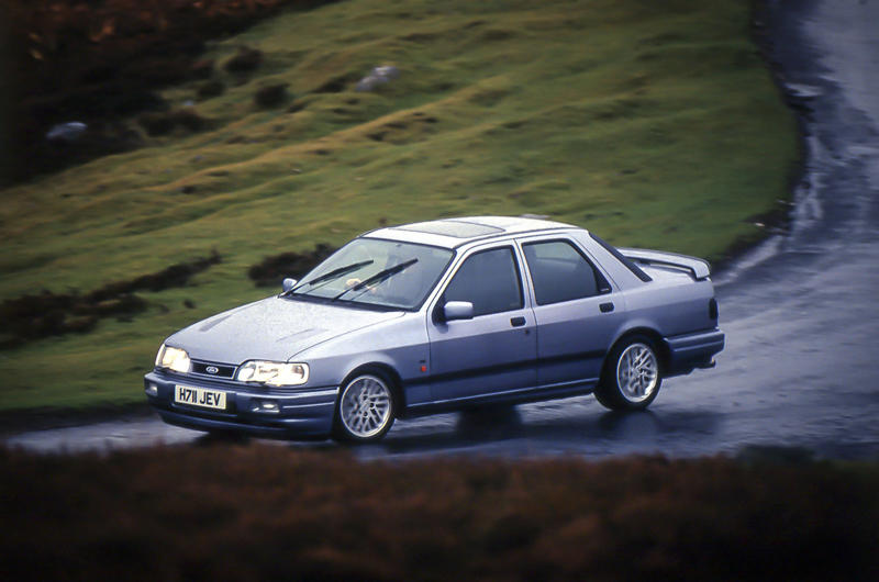14. Ford Sapphire RS Cosworth (1988) 1. Chrysler C-300 (1955), 2. Facel Vega Excellence (1958), 3. Jaguar Mk2 3.8 (1959), 4. Maserati Quattroporte (1963), 5. Ford Cortina 1600E (1968), 6. Mercedes-Benz 300SEL 6.3 (1968), 7. Hillman Avenger Tiger (1972), 8. Triumph Dolomite Sprint (1973), 9. Fiat 131 TC (1978), 10. Alfa Romeo 75 V6 (1985), 11. Alpina B10 3.5 (1985), 12. BMW E30 325i (1985), 13. Vauxhall Senator 3.0 24v (1987), 14. Ford Sapphire RS Cosworth (1988), 15. Renault 21 Turbo (1988), 16. Rover 800 Vitesse (1988), 17. Audi 90 quattro 20v (1989), 18. Jaguar XJR (1994), 19. Honda Accord Type-R (1999), 20. Bentley Arnage T (2002)