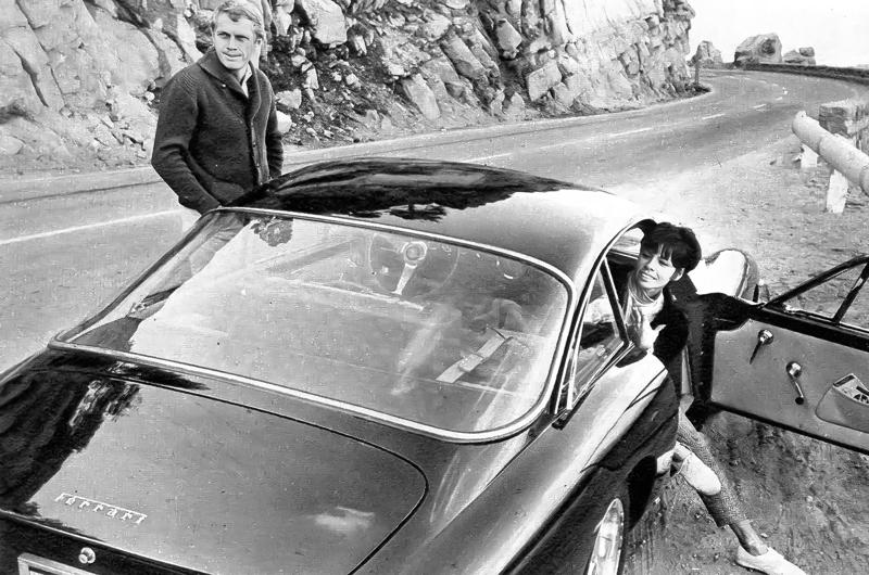 Steve McQueen - Ferrari 250 GT Lusso Famous people and nice cars have always had a close connection., The Rolling Stones - 1935 Bentley 3½ Litre, John Lennon - Rolls-Royce Phantom V, The Beatles - Triumph Herald, Steve McQueen - Ferrari 250 GT Lusso, Mick Jagger - Aston Martin DB6, Twiggy – Mercedes-Benz 250 SL, Keith Moon, James Brown & Muhammad Ali – 1966 Cadillac DeVille Convertible, Tony Curtis - Alvis TE21, The Who – Volvo P1800, Clint Eastwood – Austin-Healey 100M, Elvis Presley – Ford Thunderbird, Marvin Gaye – Rolls-Royce Phantom V, Led Zeppelin – Jaguar S-Type, Roger Moore – Volvo P1800, Roy Orbison – Rolls-Royce Phantom V, The Beatles – 1964 Ford Galaxie, John Lennon – Austin Maxi, Rod Stewart – Lamborghini Miura P400, Alice Cooper & Keith Moon - Rolls-Royces, Steve McQueen - Ferrari 275 GTS Convertible, Richard Burton – 1961 Rolls-Royce Silver Cloud II Drophead Coupé, Dean Martin – Jaguar E-Type, John Lennon – Radford Mini de Ville, Richard Burton & Elizabeth Taylor –Rolls-Royce Silver Wraith, Elvis Presley – BMW 507, Paul McCartney – Mini Cooper S De Ville, Johnny Hallyday – Triumph TR3, The Jackson Five & Diana Ross – Jaguar E-Type, John Lennon – Mercedes-Benz 600 Pullman, Michael Caine - Rolls-Royce Silver Shadow