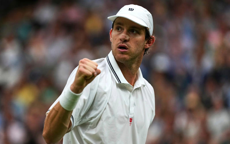 07:24 PM BST, Victory moment for Norrie, 07:22 PM BST, Today’s men’s results and latest scores, 07:17 PM BST, The thoughts of Cameron Norrie, 07:09 PM BST, Meanwhile on Centre Court, 07:07 PM BST, What a match!, 07:06 PM BST, Norrie into the quarter-finals, 07:03 PM BST, Norrie 6-3, 7-6 (7-4), 6-7 (7-9), 6-7 (5-7), 5-3 Jarry*, 06:57 PM BST, Norrie* 6-3, 7-6 (7-4), 6-7 (7-9), 6-7 (5-7), 5-2 Jarry, 06:53 PM BST, Norrie 6-3, 7-6 (7-4), 6-7 (7-9), 6-7 (5-7), 4-2 Jarry*, 06:43 PM BST, Norrie* 6-3, 7-6 (7-4), 6-7 (7-9), 6-7 (5-7), 4-1 Jarry, 06:41 PM BST, Norrie 6-3, 7-6 (7-4), 6-7 (7-9), 6-7 (5-7), 3-1 Jarry*, 06:37 PM BST, Norrie* 6-3, 7-6 (7-4), 6-7 (7-9), 6-7 (5-7), 3-0 Jarry, 06:27 PM BST, Norrie 6-3, 7-6 (7-4), 6-7 (7-9), 6-7 (5-7), 2-0 Jarry*, 06:21 PM BST, Fifth set: Norrie* 6-3, 7-6 (7-4), 6-7 (7-9), 6-7 (5-7), 1-0 Jarry, 06:12 PM BST, Jarry takes us to decider, 06:03 PM BST, Norrie* 6-3, 7-6 (7-4), 6-7 (7-9), 6-6 Jarry, 05:57 PM BST, Norrie 6-3, 7-6 (7-4), 6-7 (7-9), 5-6 Jarry*, 05:55 PM BST, Norrie* 6-3, 7-6 (7-4), 6-7 (7-9), 5-5 Jarry, 05:50 PM BST, Norrie 6-3, 7-6 (7-4), 6-7 (7-9), 4-5 Jarry*, 05:45 PM BST, Norrie* 6-3, 7-6 (7-4), 6-7 (7-9), 4-4 Jarry, 05:40 PM BST, Norrie 6-3, 7-6 (7-4), 6-7 (7-9), 3-4 Jarry*, 05:38 PM BST, Norrie* 6-3, 7-6 (7-4), 6-7 (7-9), 3-3 Jarry, 05:28 PM BST, Norrie 6-3, 7-6 (7-4), 6-7 (7-9), 2-3 Jarry*, 05:23 PM BST, Norrie* 6-3, 7-6 (7-4), 6-7 (7-9), 2-2 Jarry, 05:21 PM BST, Norrie 6-3, 7-6 (7-4), 6-7 (7-9), 1-2 Jarry*, 05:17 PM BST, Norrie* 6-3, 7-6 (7-4), 6-7 (7-9), 1-1 Jarry, 05:14 PM BST, Fourth set: Norrie 6-3, 7-6 (7-4), 6-7 (7-9), 0-1 Jarry*, 05:09 PM BST, Jarry claims the third set in a tie-break, 04:57 PM BST, Norrie 6-3, 7-6 (7-4), 6-6 Jarry*, 04:54 PM BST, Norrie* 6-3, 7-6 (7-4), 6-5 Jarry, 04:51 PM BST, Norrie 6-3, 7-6 (7-4), 5-5 Jarry*, 04:47 PM BST, Norrie* 6-3, 7-6 (7-4), 5-4 Jarry, 04:45 PM BST, Norrie 6-3, 7-6 (7-4), 4-4 Jarry*, 04:42 PM BST, Norrie* 6-3, 7-6 (7-4), 4-3 Jarry, 04:37 PM BST, Norrie 6-3, 7-6 (7-4), 3-3 Jarry*, 04:33 PM BST, Norrie* 6-3, 7-6 (7-4), 3-2 Jarry, 04:30 PM BST, Norrie 6-3, 7-6 (7-4), 2-2 Jarry*, 04:21 PM BST, Norrie* 6-3, 7-6 (7-4), 2-1 Jarry, 04:20 PM BST, Norrie 6-3, 7-6 (7-4), 1-1 Jarry*, 04:15 PM BST, Third set: Norrie* 6-3, 7-6 (7-4), 1-0 Jarry, 04:07 PM BST, Norrie takes second set 7-6 (7-4), 03:59 PM BST, Norrie* 6-3, 6-6 Jarry, 03:55 PM BST, Norrie 6-3, 5-6 Jarry*, 03:53 PM BST, Norrie* 6-3, 5-5 Jarry, 03:49 PM BST, Norrie 6-3, 4-5 Jarry*, 03:45 PM BST, Norrie* 6-3, 4-4 Jarry, 03:41 PM BST, Norrie 6-3, 3-4 Jarry*, 03:36 PM BST, Norrie* 6-3, 3-3 Jarry, 03:31 PM BST, Norrie 6-3, 2-3 Jarry*, 03:27 PM BST, Norrie* 6-3, 2-2 Jarry, 03:24 PM BST, Norrie 6-3, 1-2 Jarry*, 03:20 PM BST, Norrie* 6-3, 1-1 Jarry, 03:17 PM BST, Second set: Norrie 6-3, 0-1 Jarry*, 03:09 PM BST, Norrie takes first set 6-3, 03:06 PM BST, Norrie 5-3 Jarry*, 03:01 PM BST, Norrie* 4-3 Jarry, 02:58 PM BST, Norrie 3-3 Jarry*, 02:55 PM BST, Norrie* 3-2 Jarry, 02:53 PM BST, Norrie 2-2 Jarry*, 02:49 PM BST, Norrie* 2-1 Jarry, 02:47 PM BST, Norrie 1-1 Jarry*, 02:42 PM BST, First set: Cameron Norrie* 1-0 Nicolas Jarry (*denotes server), 02:38 PM BST, Here we go, 02:35 PM BST, Nearly ready for action, 02:33 PM BST, Route to this stage, 02:29 PM BST, On Centre Court, 02:25 PM BST, Thank goodness for a roof!, 02:18 PM BST, GB Davis Cup captain Leon Smith on BBC Radio 5 Live, 02:13 PM BST, Earlier than planned, 02:10 PM BST, Can Norrie reach the quarter-finals?