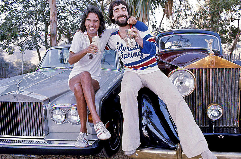 Alice Cooper & Keith Moon - Rolls-Royces Famous people and nice cars have always had a close connection., The Rolling Stones - 1935 Bentley 3½ Litre, John Lennon - Rolls-Royce Phantom V, The Beatles - Triumph Herald, Steve McQueen - Ferrari 250 GT Lusso, Mick Jagger - Aston Martin DB6, Twiggy – Mercedes-Benz 250 SL, Keith Moon, James Brown & Muhammad Ali – 1966 Cadillac DeVille Convertible, Tony Curtis - Alvis TE21, The Who – Volvo P1800, Clint Eastwood – Austin-Healey 100M, Elvis Presley – Ford Thunderbird, Marvin Gaye – Rolls-Royce Phantom V, Led Zeppelin – Jaguar S-Type, Roger Moore – Volvo P1800, Roy Orbison – Rolls-Royce Phantom V, The Beatles – 1964 Ford Galaxie, John Lennon – Austin Maxi, Rod Stewart – Lamborghini Miura P400, Alice Cooper & Keith Moon - Rolls-Royces, Steve McQueen - Ferrari 275 GTS Convertible, Richard Burton – 1961 Rolls-Royce Silver Cloud II Drophead Coupé, Dean Martin – Jaguar E-Type, John Lennon – Radford Mini de Ville, Richard Burton & Elizabeth Taylor –Rolls-Royce Silver Wraith, Elvis Presley – BMW 507, Paul McCartney – Mini Cooper S De Ville, Johnny Hallyday – Triumph TR3, The Jackson Five & Diana Ross – Jaguar E-Type, John Lennon – Mercedes-Benz 600 Pullman, Michael Caine - Rolls-Royce Silver Shadow