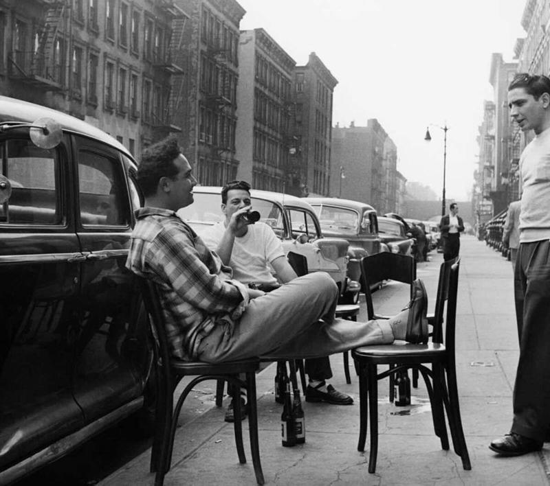 16. East Harlem, New York City, circa 1955 1. A couple of the parents hanging around back in 1955, 2. A London record store back in 1955 with customers hanging out in their lovely listening booths, 3. A Debutant Ball back in 1955, 4. A couple of the grandparents hanging out in their home back in 1955 in Illinois, 5. Spain, circa 1955, 6. Girls from Germany in 1955, 7. Throwing it all the way back to July 2nd, 1955, 8. A lovely shot from school out in Sweden in 1955, 9. Manhattan, Times Square, 1955, 10. Hanging in the kitchen in New York, 1955, 11. The fish was delightful back in 1955, 12. Riding in the front with mom in 1955, 13. Drag racing in Los Angeles in 1955, 14. East Pender Street in Vancouver, BC, 1955, 15. A man bragging out in Spain in 1955, 16. East Harlem, New York City, circa 1955, 17. Harris and McKeever Market in Pittsburgh, circa 1955, 18. Commuters reading their newspapers on a train in Philadelphia, circa 1955, 19. A solid roller skating faceplant moment, 20. The scooter kids hanging out in Bonn, Germany, 1955, 21. All aboard for that sweet Saturday afternoon matinee, 22. Women and children hanging out at a pier in Hong Kong, circa 1955, 23. A busy mom out in New Rochelle, New York, 1955