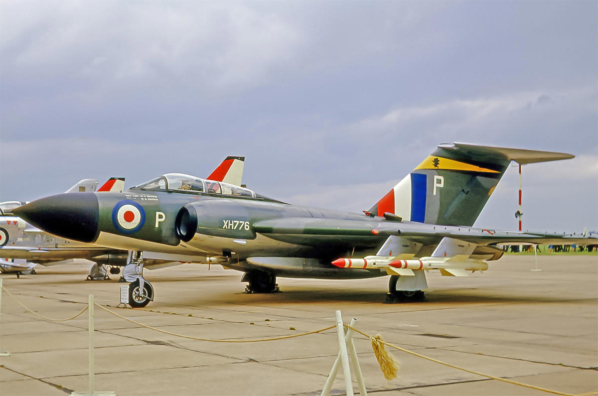 7: Gloster Javelin 10: Blackburn Beverley, 9: Supermarine Scimitar, 8: Panavia Tornado F2, 7: Gloster Javelin, 6: Blackburn Firebrand, 5: De Havilland DH.110 Sea Vixen, 4: Blackburn Roc, 3: Saunders-Roe A.36 Lerwick, 2: Blackburn Botha, 1: Blackburn TB (Twin Blackburn)