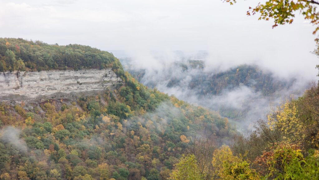 1. Julia Pfeiffer Burns State Park, 2. Fort Robinson State Park, 3. Niagara Falls State Park, 4. Sand Harbor State Park, 5. Curt Gowdy State Park, 6. Letchworth State Park, 7. Franconia Notch State Park, 8. Chattahoochee Bend State Park, 9. Cimarron Canyon State Park, 10. St. Andrews State Park, 11. Custer State Park, 12. Petit Jean State Park