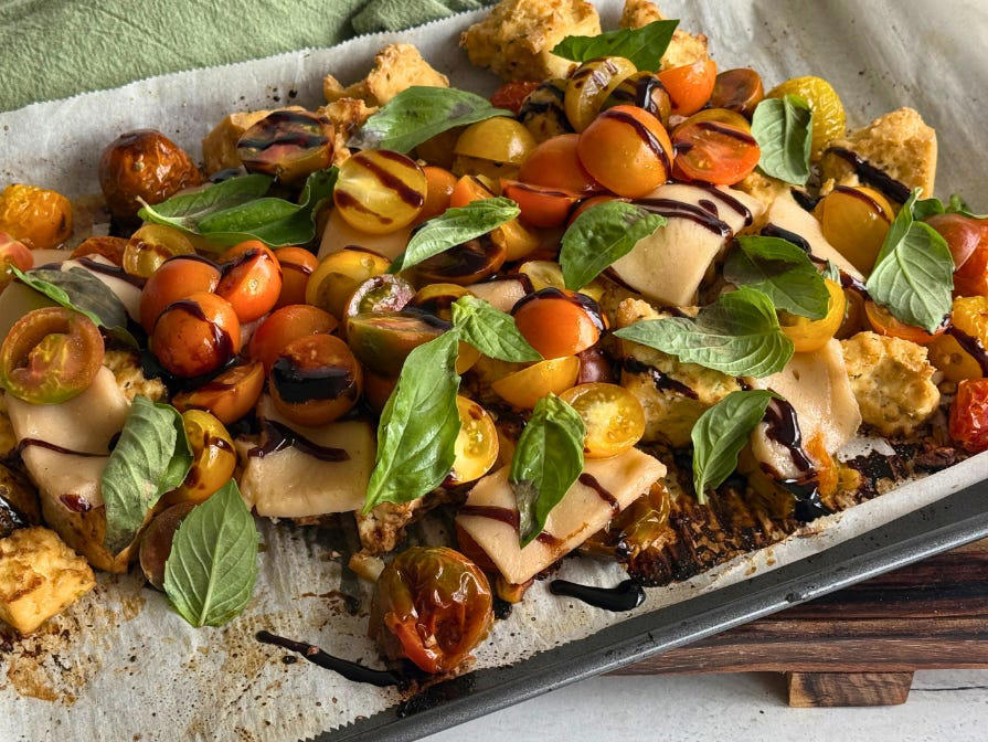 These stuffed pita pockets are a crowd pleaser, This hearty Italian dinner feels like comfort food, This Caprese-inspired sheet-pan meal feels fancy, but it's foolproof, These Mediterranean-inspired cauliflower nachos are satisfying and guilt-free, Baked ravioli is my family's favorite way to eat pasta
