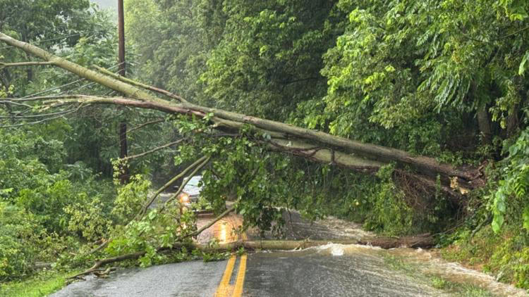 5:12 p.m.: Multiple roads in Columbia borough shut down, 4:56 p.m.: More flooding reported in Dover, York County, 4:31 p.m.: Route 30 closed by flooding in Lancaster County, 4:19 p.m.: Trees down, flooding near Columbia, 4:10 p.m.: Flooding on Route 283 in western Lancaster County, 3:54 p.m.: Flooding on Route 30 East in West Hempfield Twp., 3:49 p.m.: Flooding on Main St. in Mount Joy