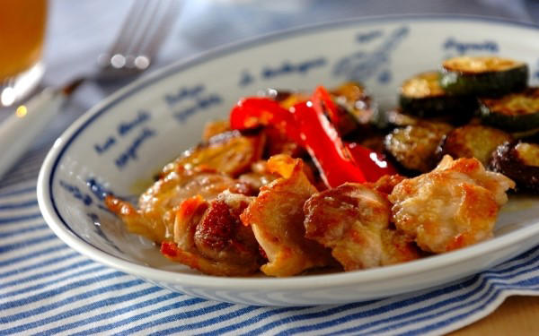 夏野菜のオーブン焼き, イサキと野菜のオーブン焼き, 夏野菜のカレーマリネ, 鶏肉と野菜のグリルガーリックソース, 夏野菜のみそ焼き