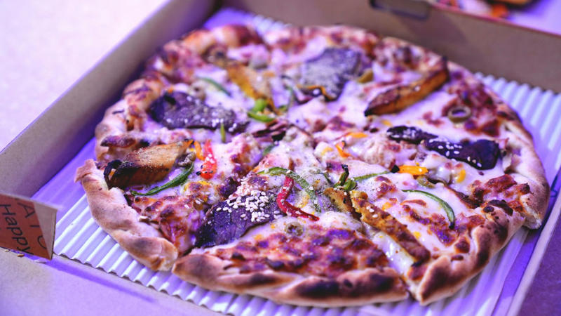 1. Pineapple, 2. Anchovies, 3. Olives, 4. Broccoli, 5. Spinach, 6. Eggplant, 7. Artichokes, 8. Hot Peppers, 10. Corn, 1. Pepperoni, 2. Mushrooms, 3. Onions, 4. Sausage, 5. Bacon, 6. Extra Cheese, 7. Chicken, 8. Green Peppers, 10. Sun-dried Tomatoes