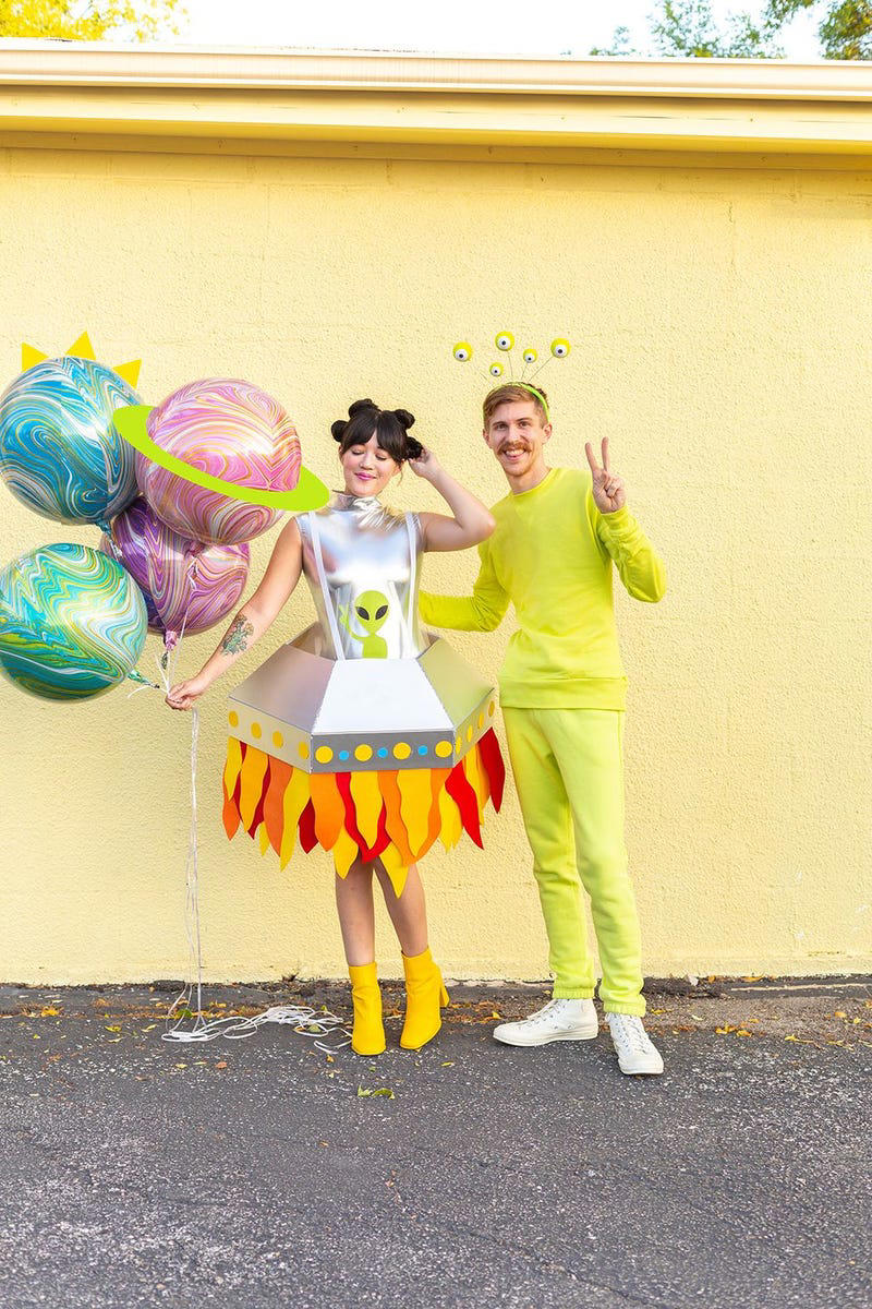 37) UFO and Alien Costume 28) 'Heathers' Costume, 29) Reba McEntire and Dolly Parton Best Friend Costume, 32) Ice Cream and Cotton Candy Halloween Costume, 33) 'Great Gatsby' Best Friends Costume, 37) UFO and Alien Costume