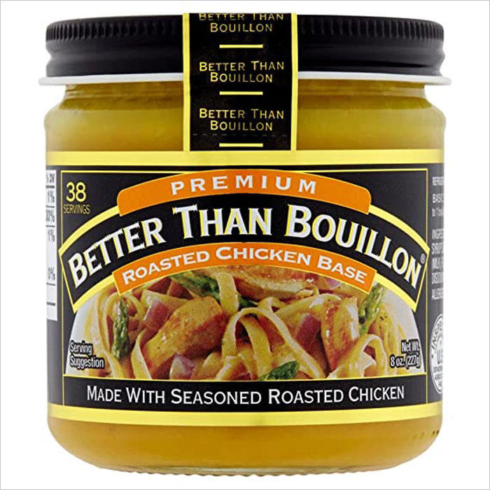 #9 Better Than Bouillon #1 Butter, #3 Coffee Instead Of Water For Brownies, #5 Shallots, #7 Squeeze Of Lime, #9 Better Than Bouillon, #11 Miso Paste, #13 Cayenne, #15 Cornstarch, #17 Gochujang Paste, #19 Salt + Sweet Dessert, #21 Allspice, #23 Sumac Powder, #25 Horseradish Spread, #27 Fish Oil, #29 Liquid Smoke