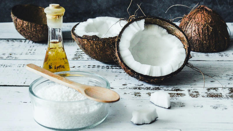 6. Coconut Oil 1. Cheese, 3. Butter, 4. Ice Cream, 6. Coconut Oil, 7. Brownies, 8. Whipped Cream, 9. Coffee Creamer, 10. Cakes, 1. Mushrooms, 3. Skinless Chicken Breast, 4. Cottage Cheese, 5. Egg Whites, 6. Haddock, 7. Quinoa, 8. Sweet Potatoes, 9. Fresh Fruit, 10. Shrimp
