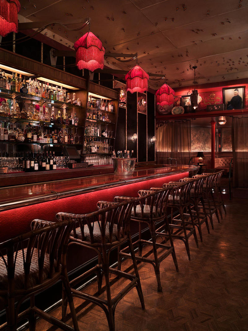 Bar at Chateau Marmont Bar Bandini, Bar Next Door, Thunderbolt, Death & Co., Gracias Madre, Esters Wine Shop & Bar, Accomplice, Everson Royce Bar, Mezcal Bar at Laurel Hardware, Apotheke, Del Monte Speakeasy, Scopa Italian Roots, Musso and Frank Grill, The Broken Shaker Los Angeles, The Black Cat, Bar Covell, The Virgil, Bar at Chateau Marmont, The Tower Bar