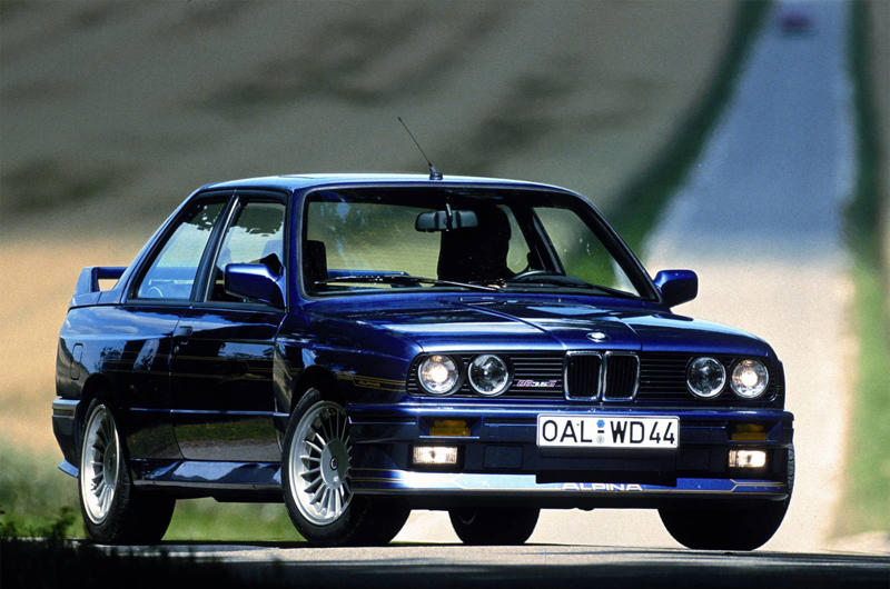 Three becomes 50, 1975 BMW 3 Series E21, 1977 BMW 3 Series E21 Baur Topcabriolet, 1977 BMW 320i Turbo Art Car, 1978 Alpina B6 2.8, 1981 Alpina 318i, 1982 BMW 3 Series E30, 1983 BMW 3 Series Baur Topcabriolet E30, 1985 BMW 325iX, 1985 BMW 333i, 1986 BMW 3 Series Convertible E30, 1986 BMW M3 E30, 1987 Alpina B6 3.5 S, 1987 BMW 3 Series Elektro-Antrieb, 1987 BMW 3 Series Touring E30, 1990 BMW 3 Series E36, 1990 BMW 3 Series Coupé E36, 1992 BMW M3 E36, 1993 BMW 3 Series Convertible E36, 1994 BMW 3 Series Compact E36, 1994 BMW 3 Series Touring E36, 1995 Alpina B8 4.6, 1997 BMW 3 Series E46, 2000 BMW M3 E46, 2005 BMW 3 Series E90, 2007 BMW M3 E90, 2011 BMW 3 Series F30, 2014 BMW M3 F80, 2018 BMW 3 Series G20, 2022 BMW M3 Touring G81