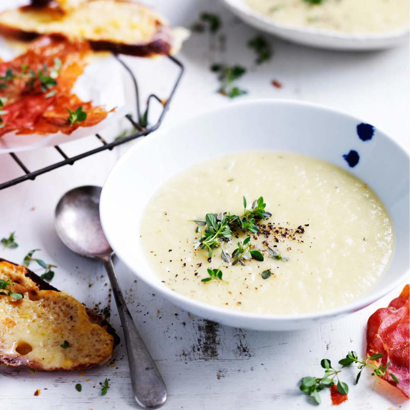 Can I freeze these soups?, Vegetable soup recipes to try,          Quick &amp; easy minestrone &amp; ravioli soup      ,          Quick &amp; easy potato soup with cheddar toasts      ,          Traditional Italian minestrone soup      ,          Smoky mushroom soup with garlic labne      ,          Indian-spiced red lentil and pumpkin soup      ,          Slow cooker curried lentil and tomato soup      ,          Potato and pea soup with pesto, ricotta cream and crispy croutons      ,          Slow-cooker coconut pumpkin soup      ,          Tuscan tomato bread soup      ,          Speedy tofu laksa      ,          Mushroom hot &amp; sour soup      ,          Broccoli and kale soup with lemon creme fraiche      ,          Roasted tomato soup with broccoli pesto      ,          Cauliflower cream soup with mushrooms      ,          Barley and vegetable soup with crunchy seeds      ,          Sweet corn soup with ginger      ,          Spinach, rocket &amp; pea soup with brie croûtes      ,          Spiced lentil and roasted kumara soup      ,          Tomato and fennel soup      ,          Spiced carrot soup with smoked almonds      ,          Cauliflower and parsnip soup      ,          Cream of celeriac soup      ,          Creamy sweet potato and fennel soup with parmesan wafers      ,          Ratatouille soup with pistou      ,          Moroccan vegetable soup with harissa      ,          Spiced pumpkin soup with cinnamon cream      ,          Potato soup with capsicum &amp; almonds      , What to serve with these vegetable soups, More vegetarian comfort meals