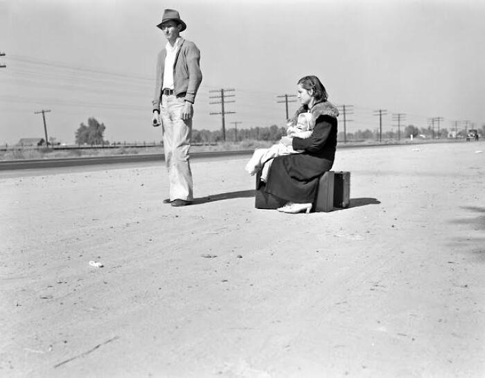 On the Road Together: Family Hitchhiking, California Royal Dining with Angela Lansbury and Basil Rathbone, Breaking Barriers: Mary Wallace’s Historic Drive, Strength and Heritage in Canyon De Chelly, Portrait of Youth: Kiowa Girl, Berber Beauty: Ouled Nail Girl, A Shared Moment: Paula and Her Kitten, Marilyn Monroe’s Playful Potato Sack Look, Challenging the Rules: Brooklyn Dress Code Protest, 1940, Wolof Family Portrait by Emile Noal, Reunion After a Long Voyage, Elegance in Motion: Manon Chaufour by Martin Imboden, Dad’s Got Moves: Melbourne, 1940s, Fire Escape Embrace, 1946, Ani Chokyi of Tibet, Captured in Darjeeling, 1890s, Headlines and Daydreams, Champs Elysées, 1947, Timeless Athens: The Acropolis in 1860, Catharina ‘Toto’ Koopman: A Parisian Muse, 1933, On the Road Together: Family Hitchhiking, California, Einstein and His Beloved Violin, 1941, Edmund Kesting’s Play with Light and Shadow, 1930, Champagne Inspector in Protective Mask, Helen Bennett’s Stunning Spider Dress, 1939, Harriet Hoctor’s Graceful Question Mark, 1925, Double the Dazzle: The Dolly Sisters in the 1920s, Glamour at The Forbidden City, 1948, Double the Glamour: Mother-Daughter Style, 1954, Cardboard Couture: Sicilian Suit Substitute, The Day Daddy Came Home: Hector Murdoch’s Return, Courage Behind Bars: Mexico, 1935, Milk Time Mischief at Arch Badertscher’s Farm