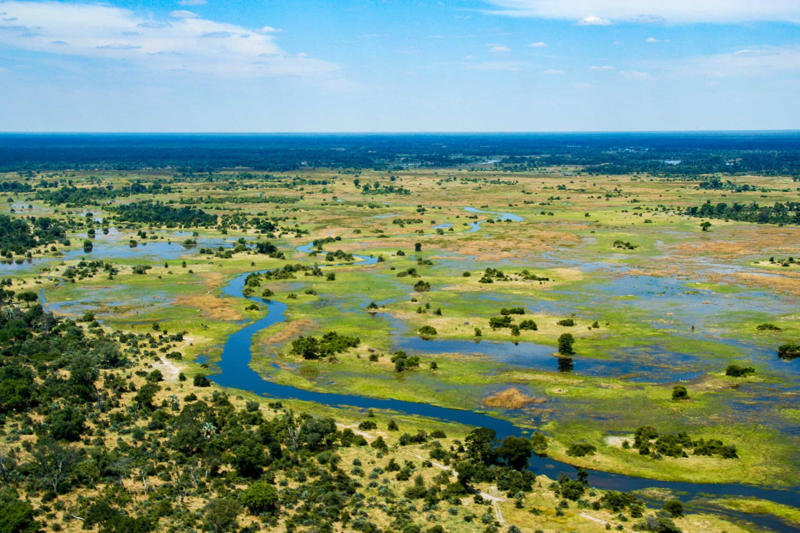 Okavango Delta, Botswana Okavango Delta, Botswana, Camargue, France, Pantanal, Brazil, Danube Delta, Romania, Kafue Flats, Zambia, Sundarbans, Bangladesh, Kopački Rit, Croatia, Ria Formosa, Portugal, Sudd, South Sudan, Caerlaverock, Scotland, Mesopotamia Marshes, Iraq, Marais Poitevin, France