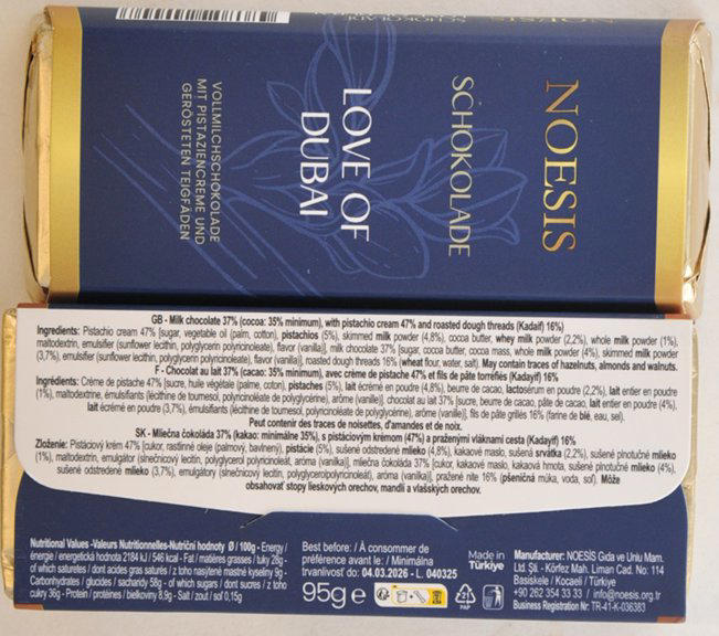 Urgent recall of Dubai chocolate that doesn’t declare that it contains peanuts